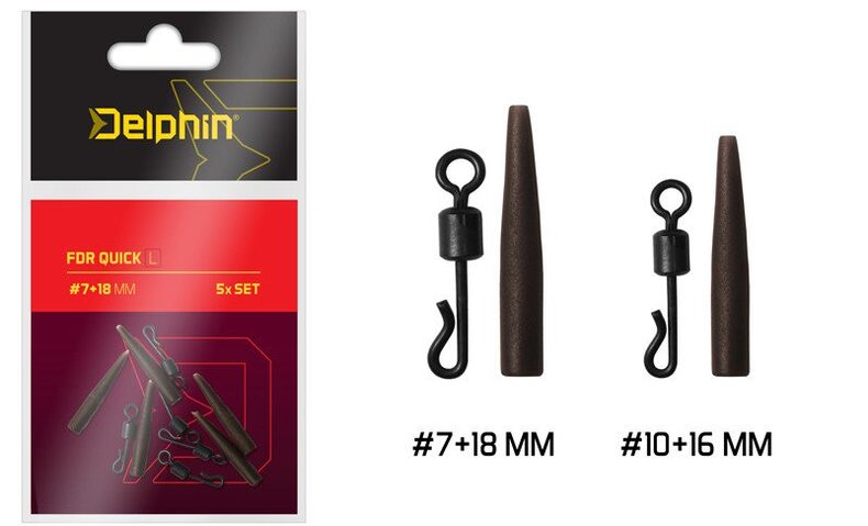 Вертлюг с застежкой + конус для поводка DELPHIN FDR Quick — фото 2 — CARPshop