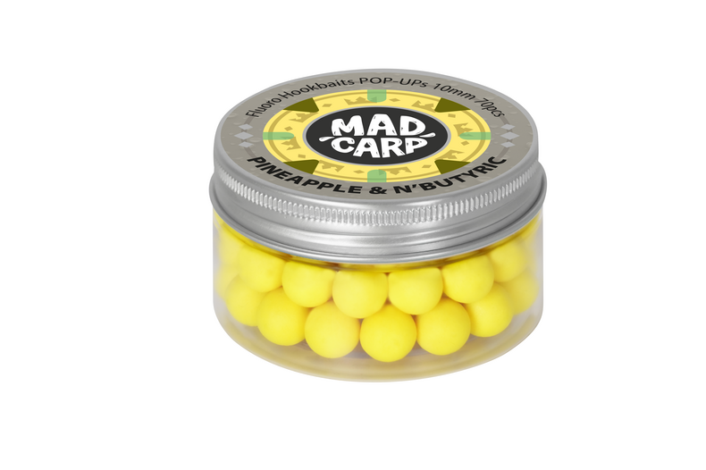 Бойлы плавающие Mad Carp Baits PlNEAPPLE N-BUTYRIC Pop-Ups (Ананас) — фото 2 — CARPshop