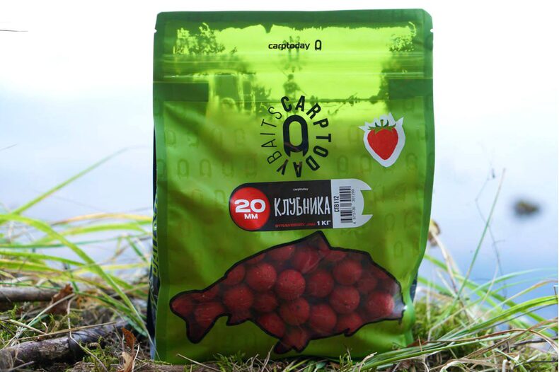 Бойлы Carptoday Baits Strawberry (Клубника) 1кг 20мм — фото 2 — CARPshop