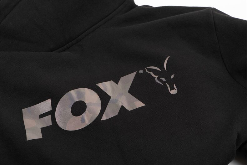 Толстовка с высоким воротом FOX Black/Camo High Neck — фото 3 — CARPshop