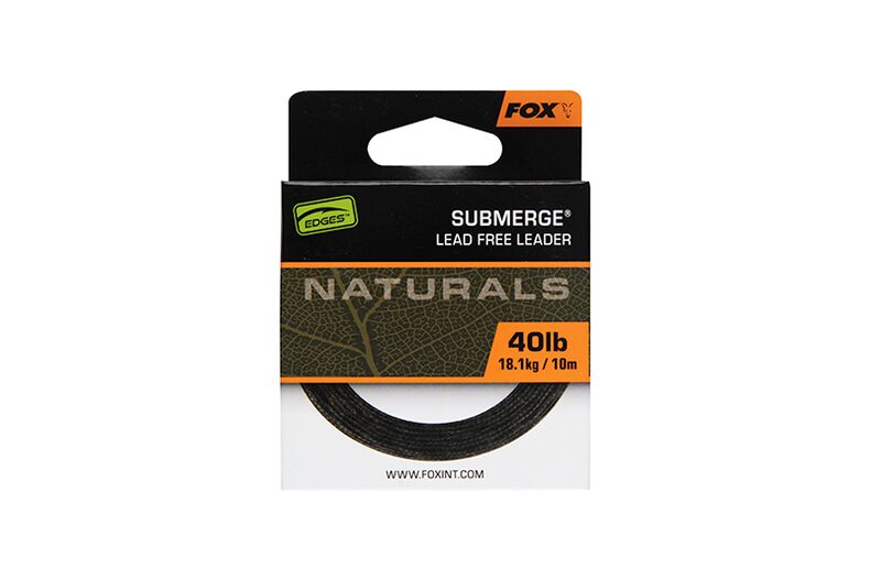 Лидкор FOX Naturals Submerge Leader без сердечника для карповых снастей — CARPshop