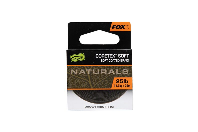 Мягкий поводковый материал в оплетке FOX Naturals Coretex Soft EDGES — фото 3 — CARPshop
