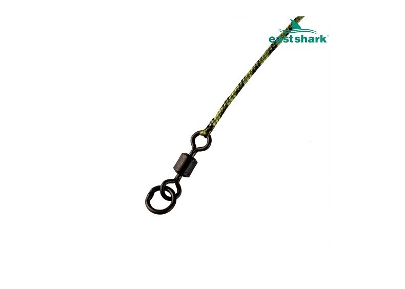 Готовые лидкоры с вертлюгами с кольцом EastShark Leadcore & Swivel Rings 45lb — фото 3 — CARPshop