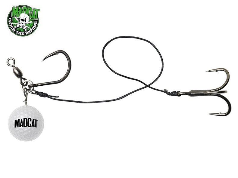 Джиговая оснастка MADCAT GOLF BALL SNAP-ON VERTIBALL RIG 140г для ловли сома — CARPshop