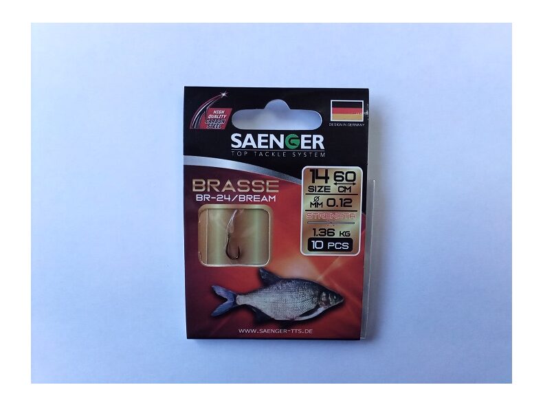 Поводок SAENGER Specitec BREAM / №8 / 0.18mm / 60cm / Red - 10шт. — фото 3 — CARPshop