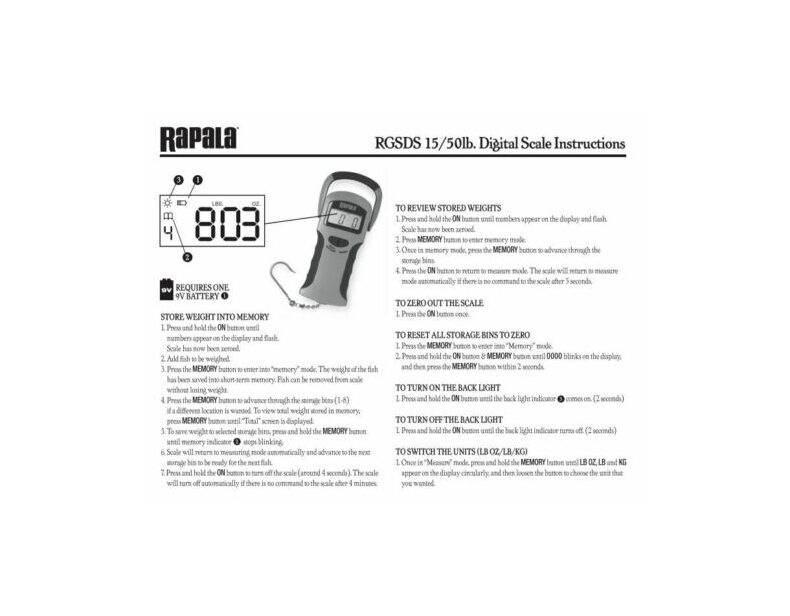 Электронные весы Rapala с памятью — фото 3 — CARPshop