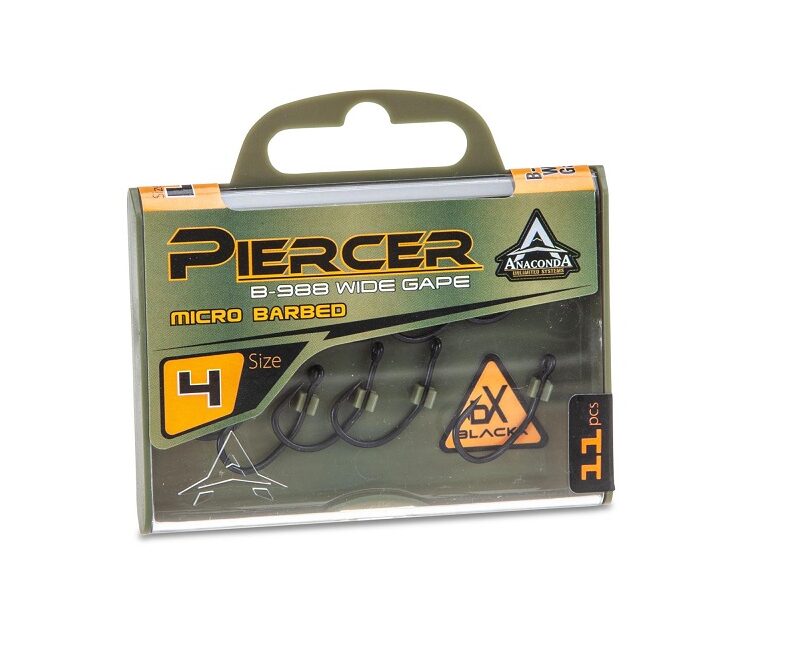 Крючки карповые ANACONDA PIERCER Power Carp C4 - №8 / 11шт. — фото 2 — CARPshop