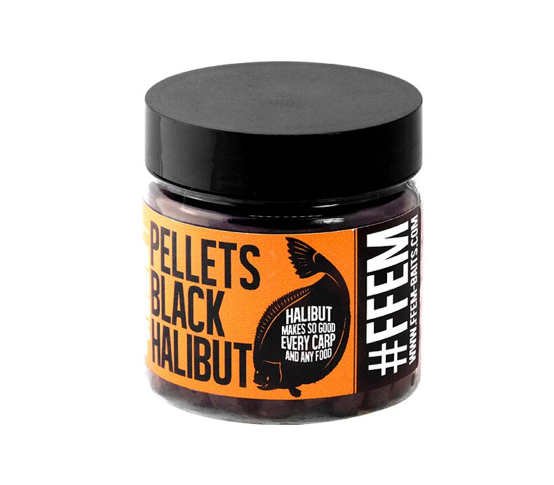Насадочный пеллетс FFEM Hookbaits Pellets Black Halibut (черный палтус) — фото 2 — CARPshop