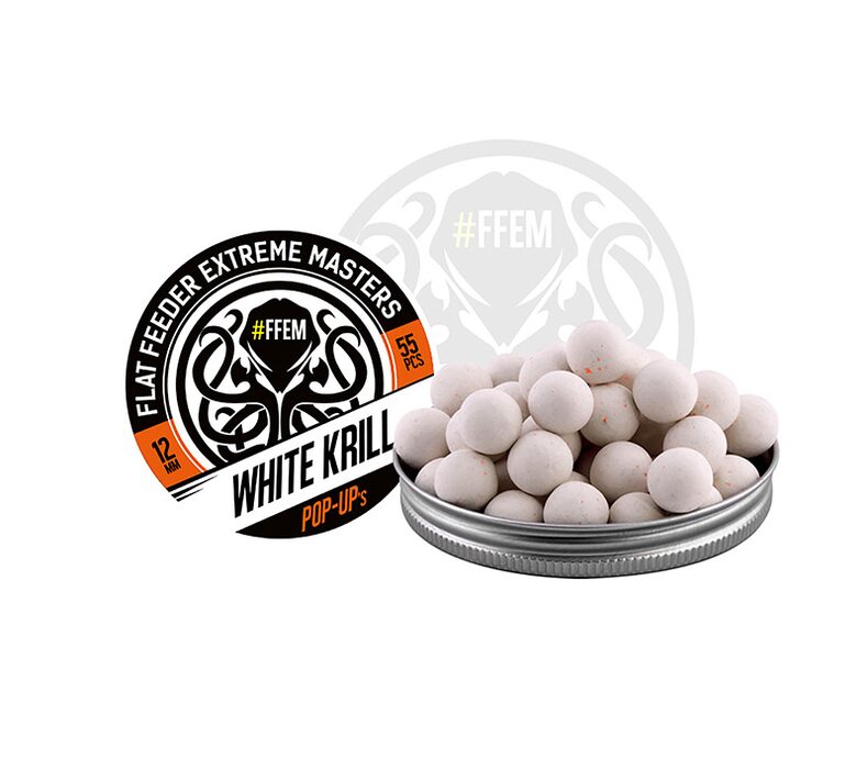 Плавающие бойлы FFEM Pop-Up White Krill (белый криль) 12mm — фото 2 — CARPshop