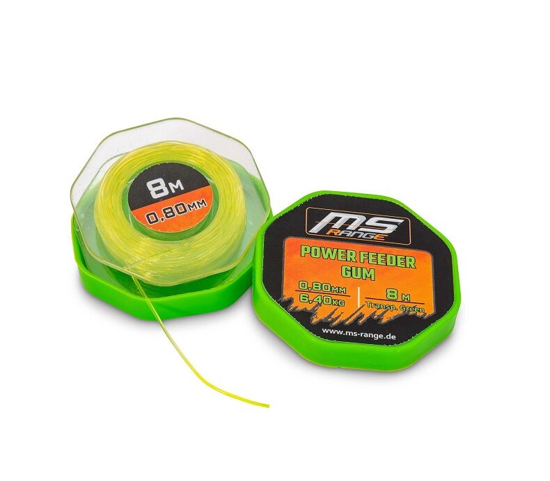 Фидерная резина Ms Range Power Feeder Gum 0,80mm Transparent Green для карповой рыбалки купить в CARPshop