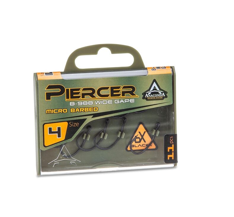 Крючки карповые ANACONDA PIERCER B-988 Wide Gape - №8 / 11шт. — фото 2 — CARPshop