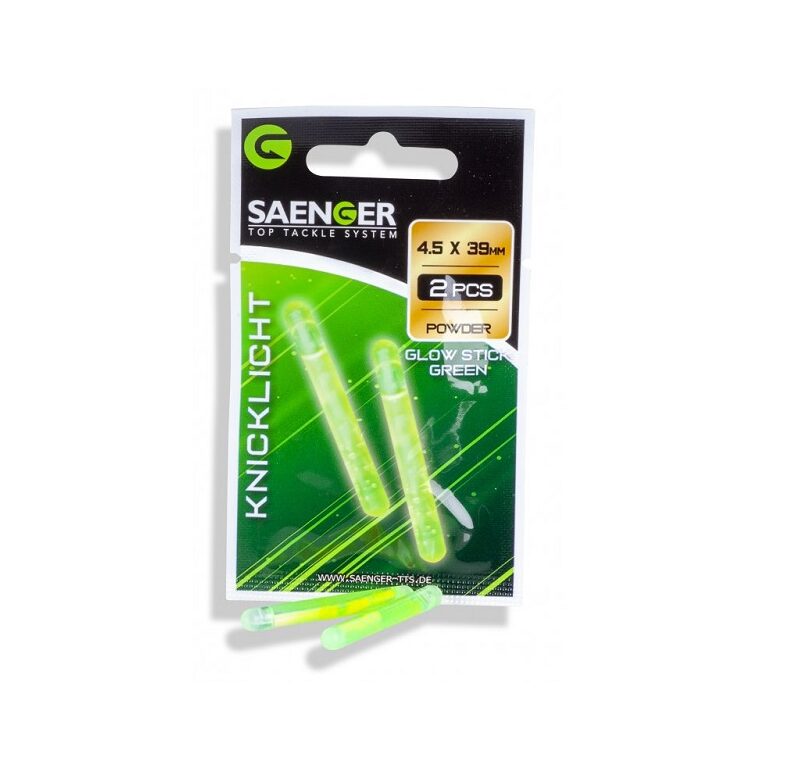 Светлячки SAENGER Chemical Light / 4,5 x 39 mm / Green - 2шт. — фото 2 — CARPshop