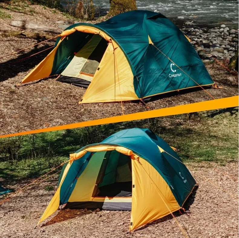Палатка 4-х местная летняя двухслойная с 2 входами СЛЕДОПЫТ Selenga 4 — фото 4 — CARPshop
