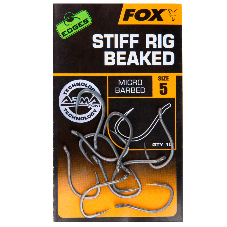 Крючки FOX EDGES Stiff Rig Beaked с загнутым жалом — карпфишинг снасти, купить в CARPshop
