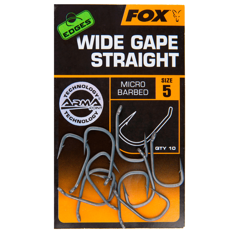 Крючки FOX EDGES Wide Gape Straight для карповых снастей — CARPshop