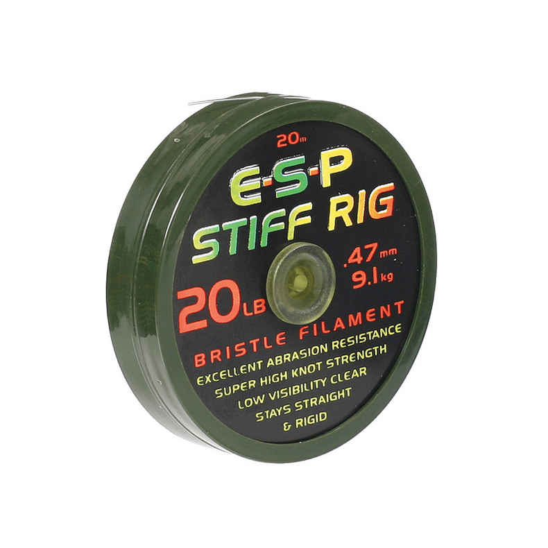 Поводковый материал флюорокарбоновый моно ESP Stiff Rig Bristle Filament