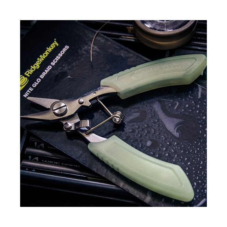 Ножницы универсальные Ridge Monkey Nite-Glo Braid Scissors — фото 3 — CARPshop