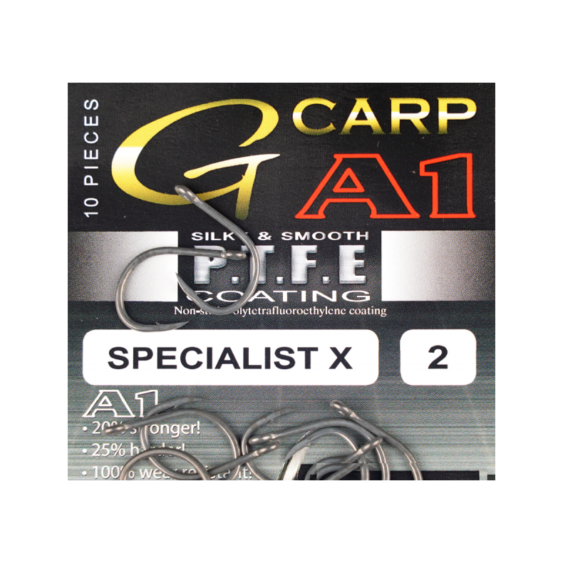 Крючки Gamakatsu G-CARP A1 SPECIALIST X PTFE KP для карповой рыбалки — купить в CARPshop