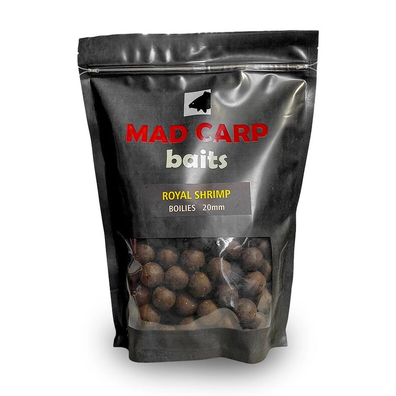 Бойлы тонущие Mad Carp Baits ROYAL SHRIMP Королевская Креветка 1кг для карпфишинга — CARPshop