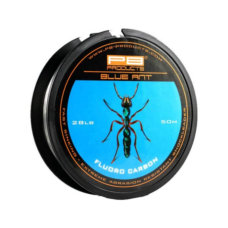 Шок-лидер флюорокарбон PB Products BLUE ANT 28lb 50m для карпфишинга купить в CARPshop