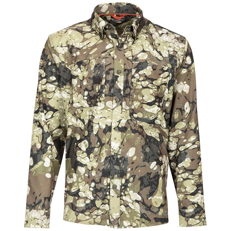 Рубашка SIMMS Double Haul LS Shirt Riparian Camo для карповой рыбалки — купить в CARPshop