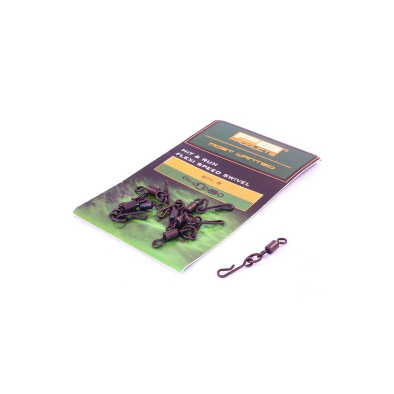 Вертлюг PB Products Hit & Run Flexi-Ring Speed Swivel №8 для карповой рыбалки — купить в CARPshop