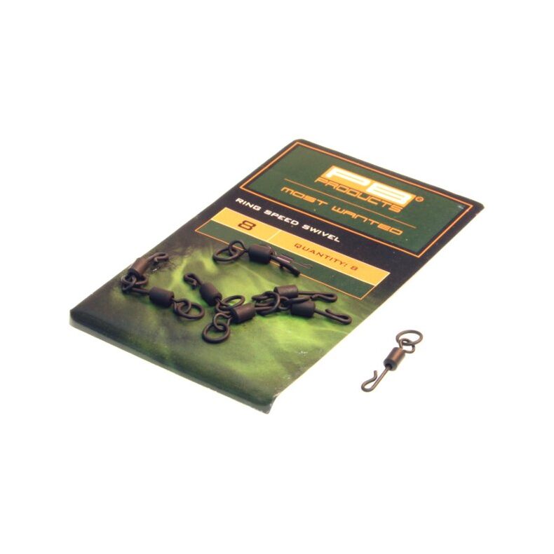 Вертлюг с кольцом и застежкой PB Products Ring Speed Swivel №8 для карпфишинга — купить в CARPshop