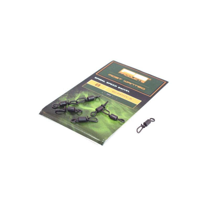 Вертлюг с фиксированной застежкой PB Products Spiral Speed Swivel №8 для ловли карпа — купить в CARPshop