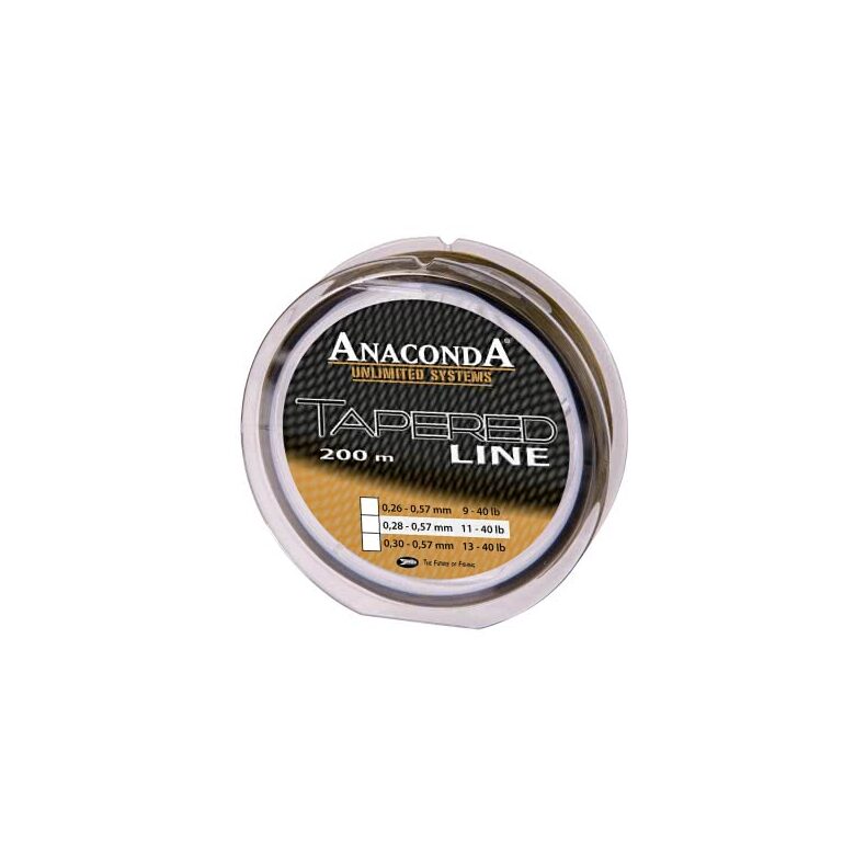 Леска конусная ANACONDA TAPERED Line Green/Black для карпфишинга — CARPshop