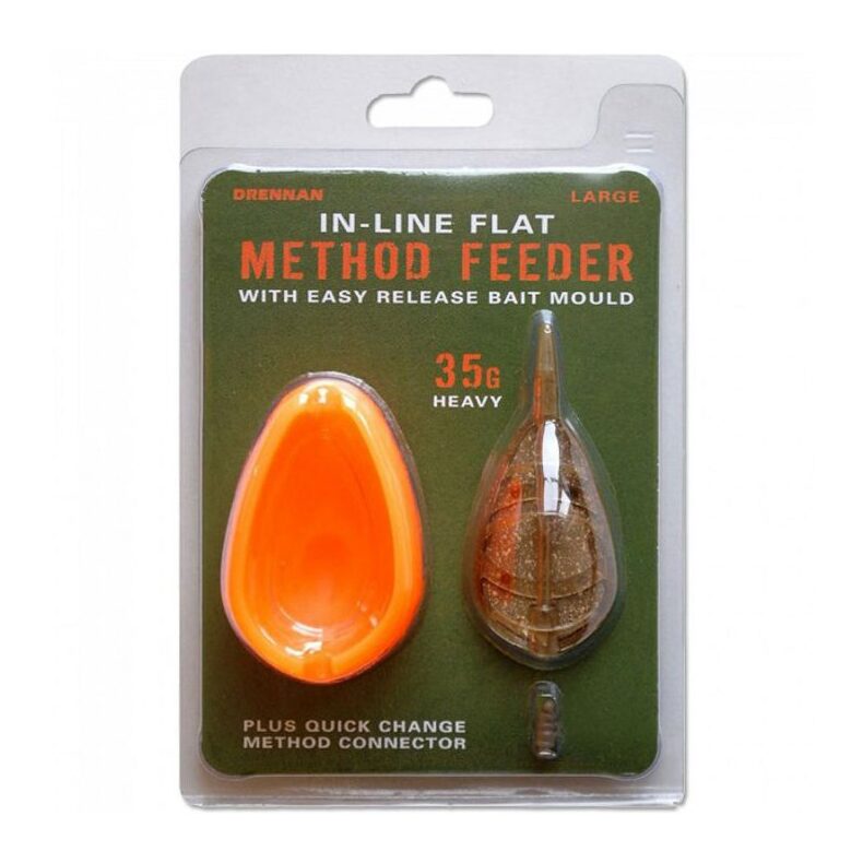 DRENNAN кормушка фидерная In-Line Flat Method Feeder с пресс-формой Large 35g для фидерной рыбалки — купить в CARPshop
