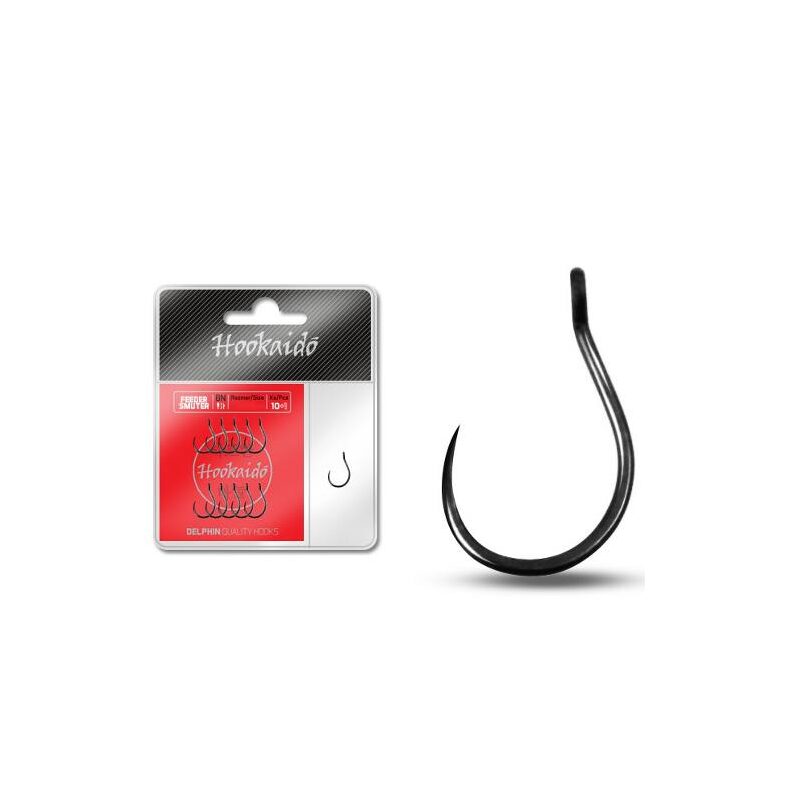 Крючки DELPHIN HOOKAIDO Feeder SMUTER для карпфишинга — острые карповые крючки — CARPshop