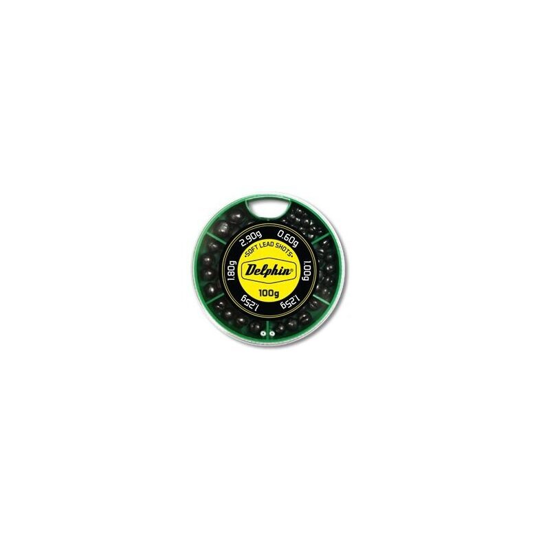 Набор грузил DELPHIN Soft Lead Shots (зелёная коробка) для карповой рыбалки — купить в CARPshop