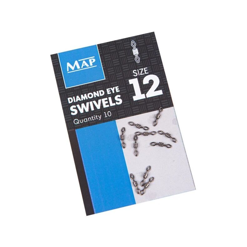MAP Вертлюг Diamond Eye Swivel №12 10шт для карпфишинга — купить в CARPshop