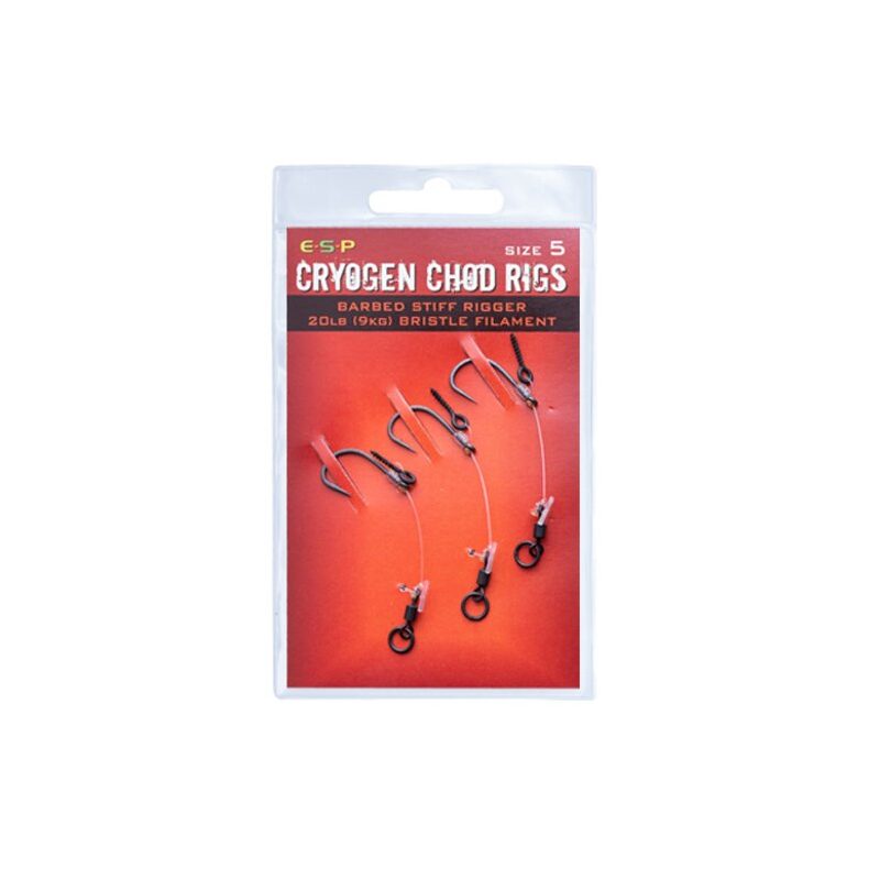 Поводки ESP Cryogen Chod Rigs Barbed — готовые оснастки для ловли карпа, купить в CARPshop