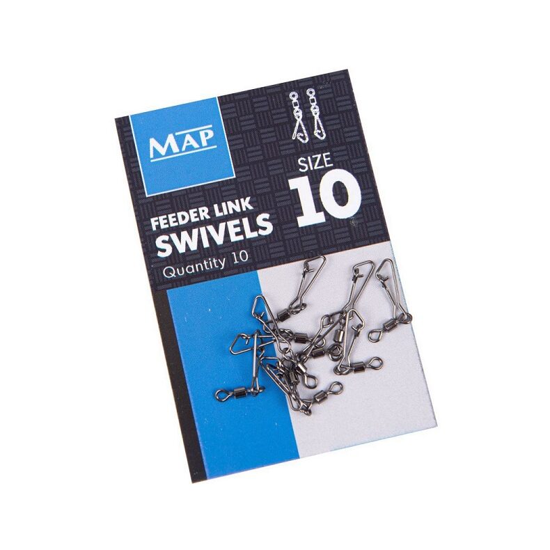 MAP Вертлюг с карабином Feeder Link Swivel №10, карповые снасти для оснасток — купить в CARPshop