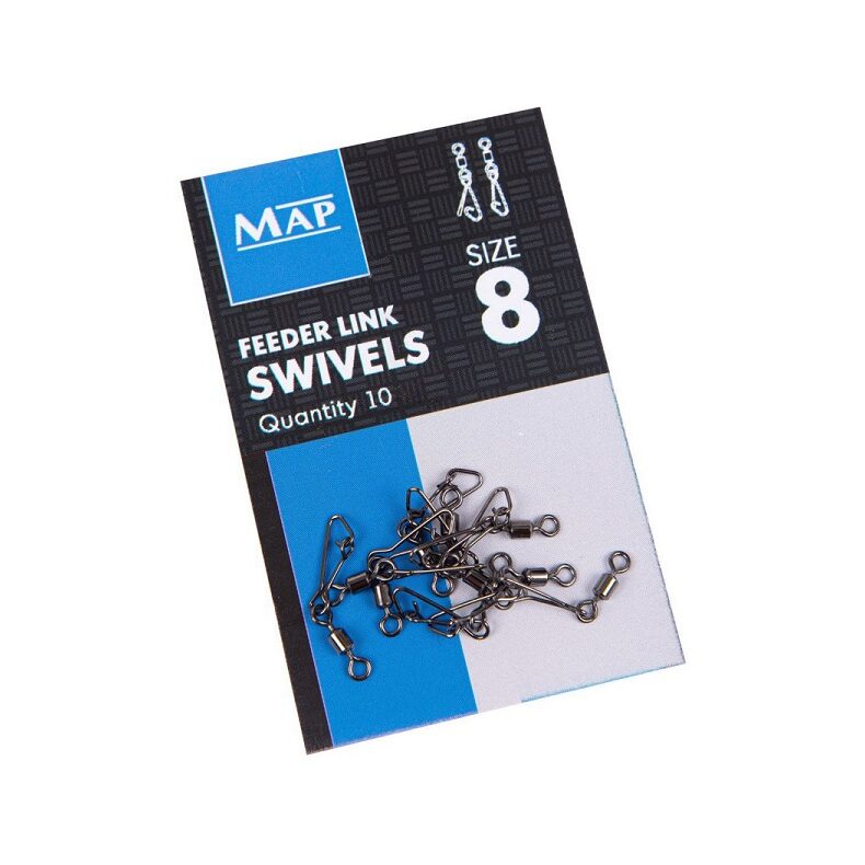 MAP вертлюг с карабином Feeder Link Swivel №8 для карповой рыбалки — купить в CARPshop