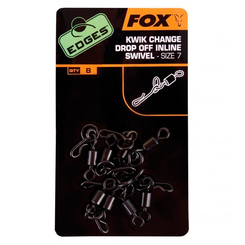 Вертлюг с кольцом и быстросъемом FOX EDGES Kwik Change Inline Swivel sz7 для ловли карпа — купить в CARPshop