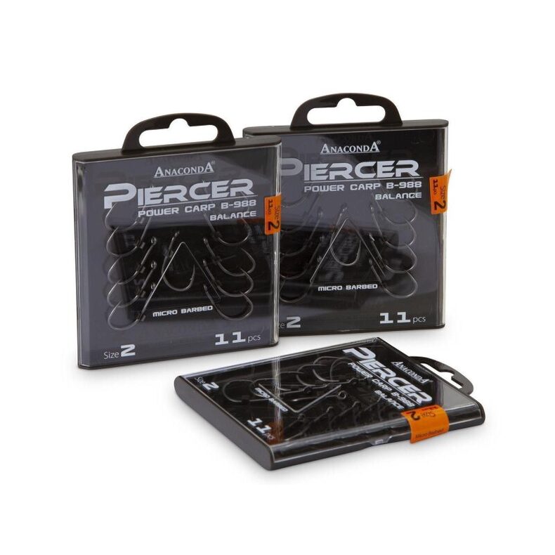 Крючки ANACONDA PIERCER Power Carp B-988 Balance — фото 2 — CARPshop