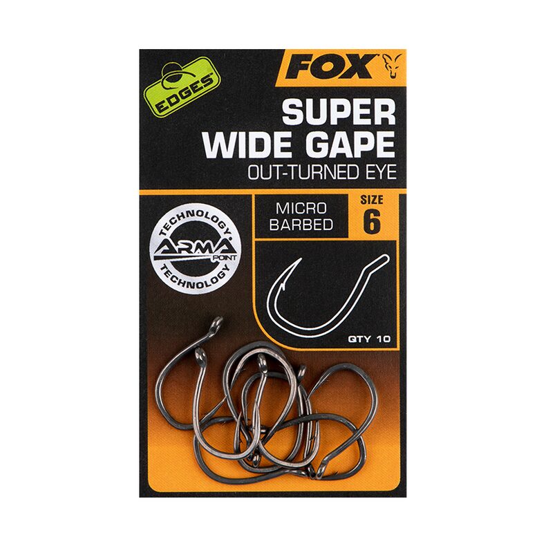 Крючки с отогнутым ушком FOX Super Wide Gape EDGES для карповой рыбалки — CARPshop