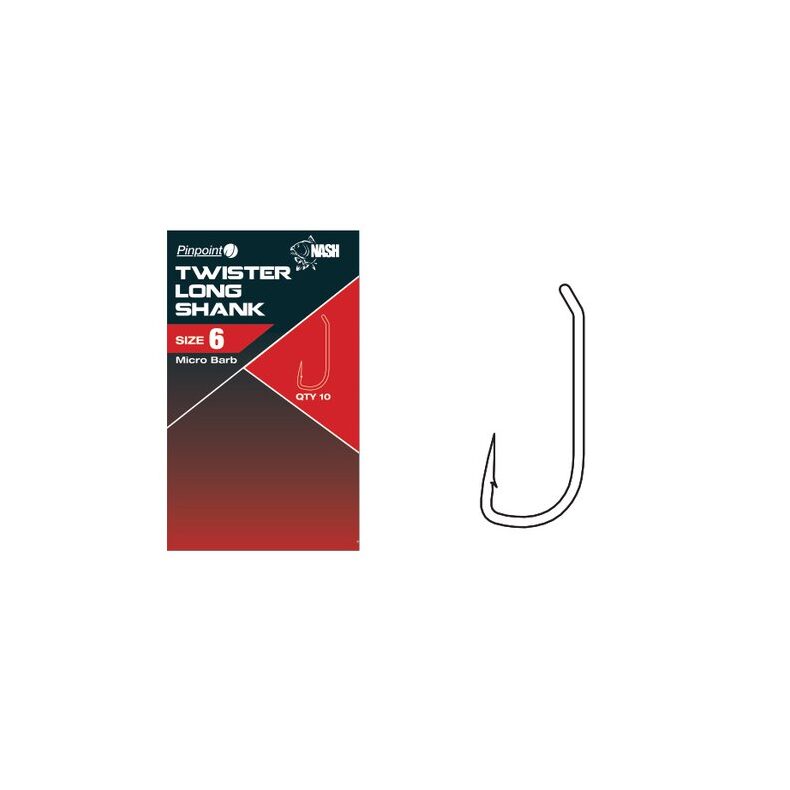 Крючки NASH Twister Long Shank для ловли карпа — карповые снасти, купить в CARPshop