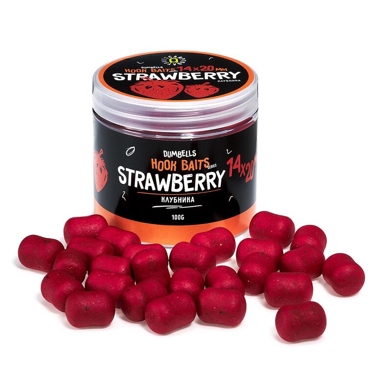 Дамбелсы насадочные Carptoday Baits Strawberry (Клубника) 14х20мм для карпфишинга — купить в CARPshop