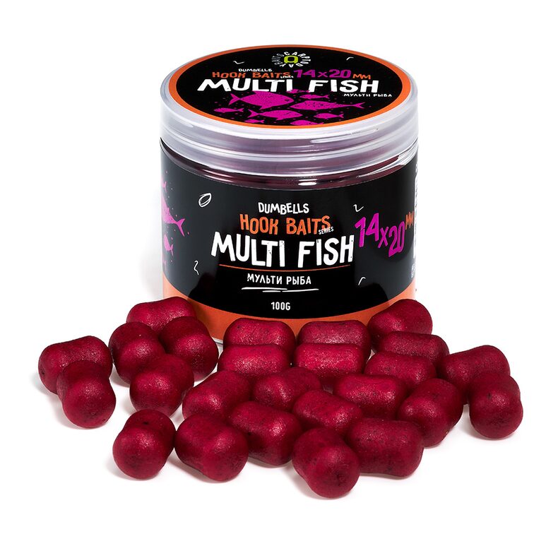 Дамбелсы насадочные Carptoday Baits Multi Fish (Мульти Фиш) 14х20мм для ловли карпа — купить в CARPshop