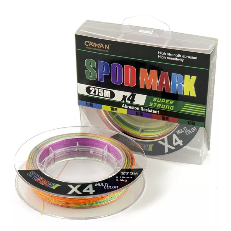 Шнур CAIMAN Spod & Mark Multicolor 275м для карпфишинга — купить в CARPshop