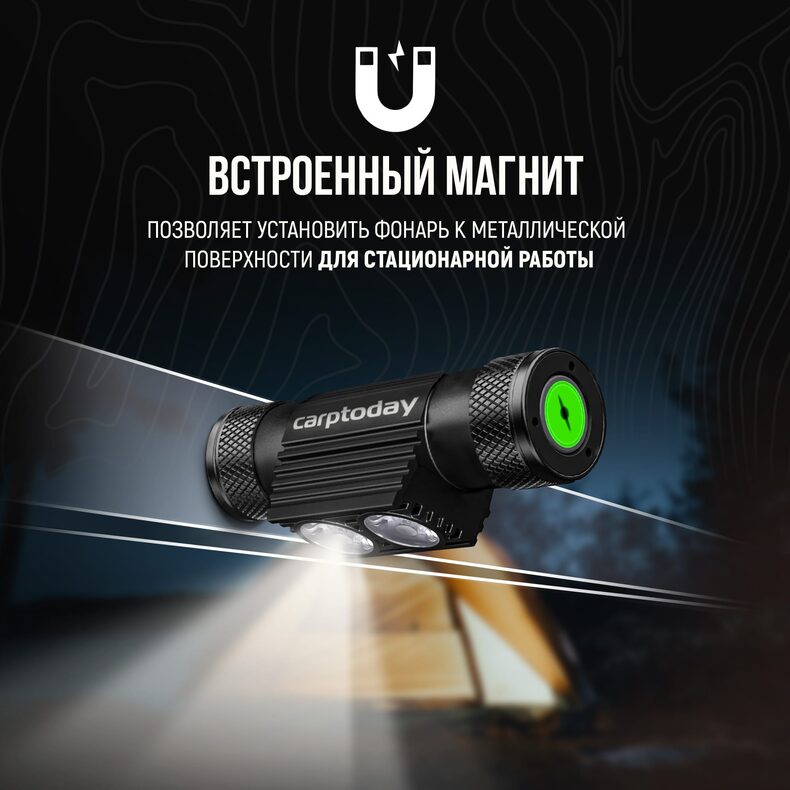 Налобный фонарь Carptoday Apollo Blue 2 с функцией подсвечивания лески — фото 12 — CARPshop