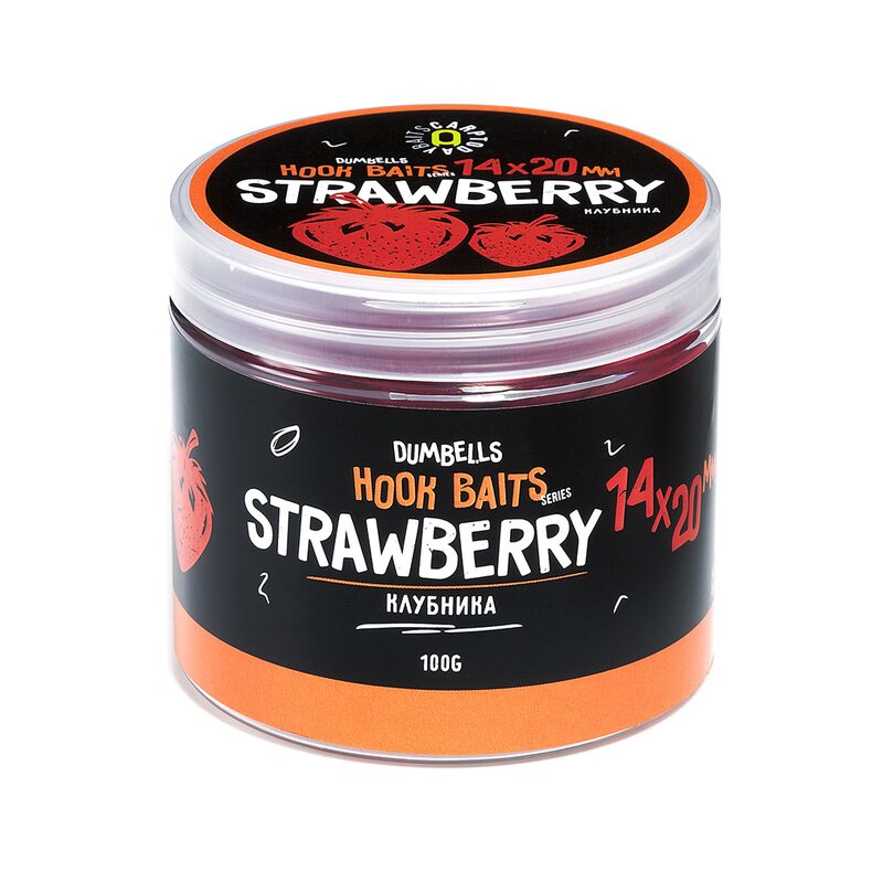 Дамбелсы насадочные Carptoday Baits Strawberry (Клубника) 14х20мм — фото 2 — CARPshop