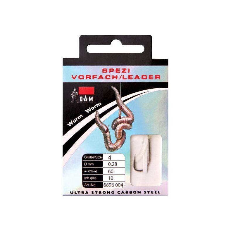 Поводок DAM SPEZI WORM Rig 60см 0.25mm №6 для матчевой ловли — CARPshop