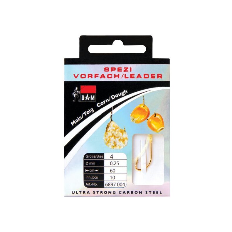 Поводки DAM SPEZI MAIS Rig 60см 0.20mm №8 для фидерной рыбалки — CARPshop