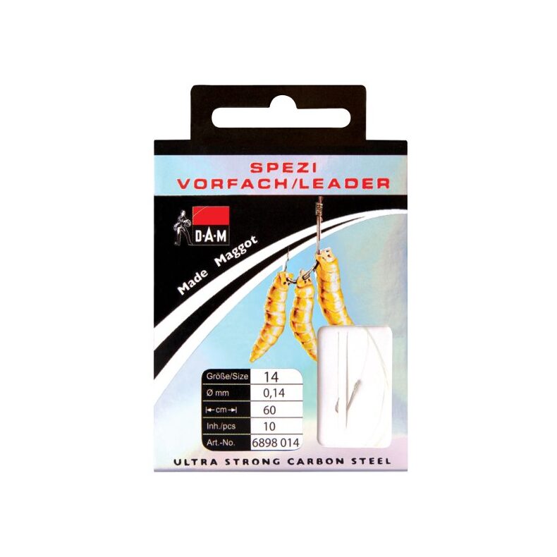 Поводки DAM SPEZI MAGGOT Rig 60см 0.14mm №14 для фидерной рыбалки — CARPshop