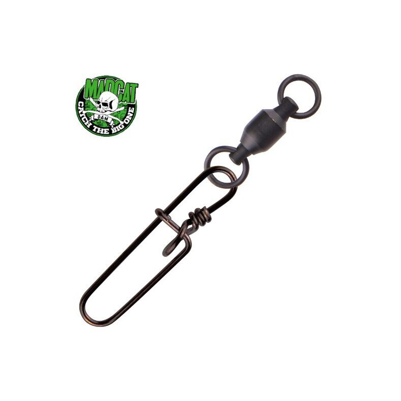 Вертлюг с застежкой MADCAT BB POWER Swivel 90kg для ловли сома — CARPshop