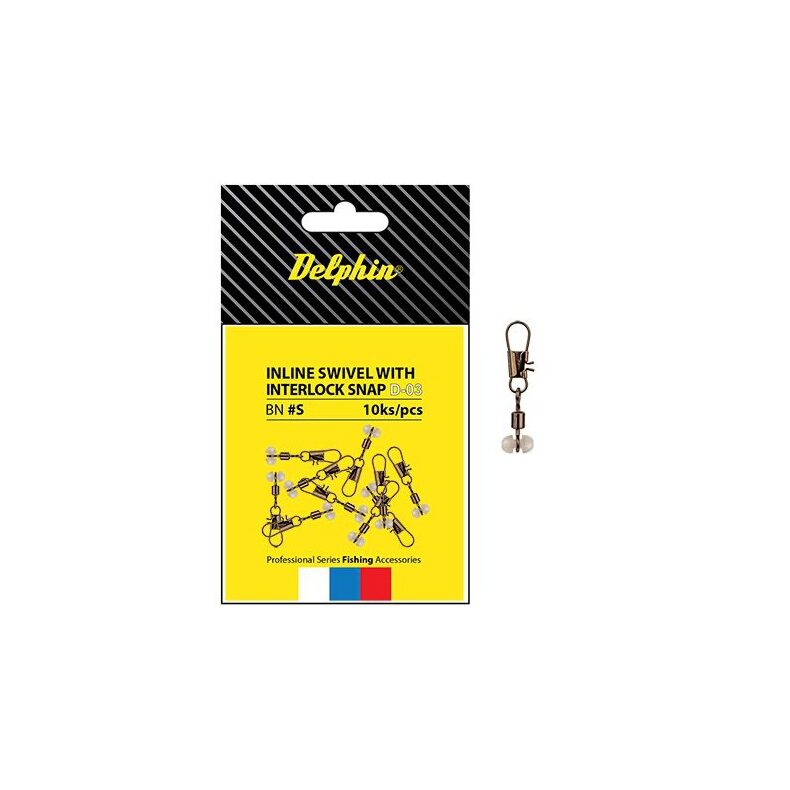Коннектор скользящий DELPHIN Inline Head Swivel для матчевой ловли — CARPshop